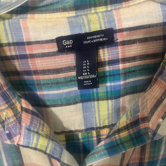GAP Multicolor Plaid Casual Shirt L - Picture 2 of 5